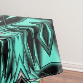 Zwart Wit Turquoise Ombre Moderne Abstracte kunst Tafelkleed