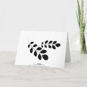 Zwart wit turquoise rand Bedankt kaart (Achterkant)