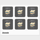 Zwart & Wit Tutor Bedankt Sticker (Vel)