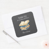 Zwart & Wit Tutor Bedankt Sticker (Envelop)