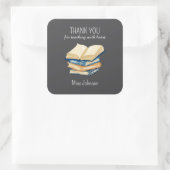 Zwart & Wit Tutor Bedankt Sticker (Tas)