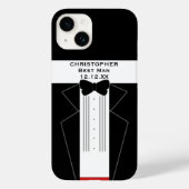 Zwart-wit Tuxedo Beste Man Huwelijkscadeau Case-Mate iPhone Case (Achterkant)