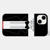 Zwart-wit Tuxedo Beste Man Huwelijkscadeau Case-Mate iPhone Case (Achterkant (horizontaal))