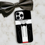 Zwart-wit Tuxedo Beste Man Huwelijkscadeau Case-Mate iPhone Case