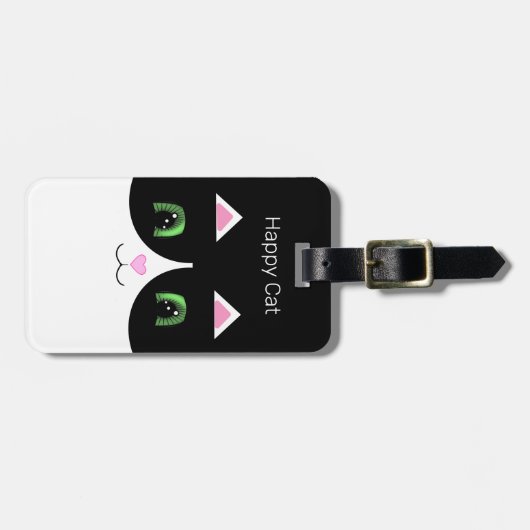 Zwart-wit Tuxedo Cat Bagagelabel (Voorkant horizontaal)