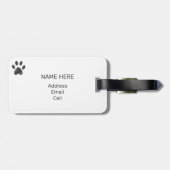 Zwart-wit Tuxedo Cat Bagagelabel (Achterkant horizontaal)