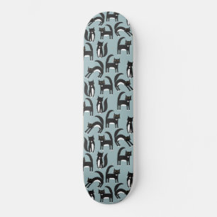 Zwart-wit Tuxedo Cat Fun Patroon Persoonlijk Skateboard