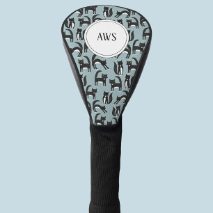 Zwart-wit Tuxedo Cat Fun Pattern Golf Head C Golfheadcover