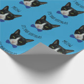Zwart-wit Tuxedo Cat - Het is jouw verjaardag Cadeaupapier (Hoek)