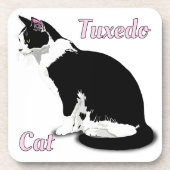 Zwart-wit Tuxedo Cat op maat Bier Onderzetter (Voorkant)