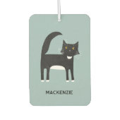 Zwart-wit Tuxedo Cat op maat Luchtverfrisser (Voorkant)