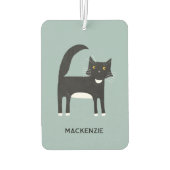 Zwart-wit Tuxedo Cat op maat Luchtverfrisser (Achterkant)