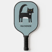 Zwart-wit Tuxedo Cat op maat Pickleball Paddle (Voorkant)