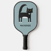 Zwart-wit Tuxedo Cat op maat Pickleball Paddle (Achterkant)