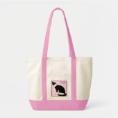 Zwart-wit Tuxedo Cat op maat Tote Bag (Voorkant)