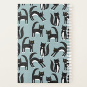 Zwart-wit Tuxedo Cat Planner (Achterkant)