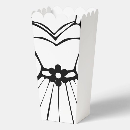 Zwart Wit Tuxedo Dress Wedding Engagement Party Bedankdoosjes (Achterkant)