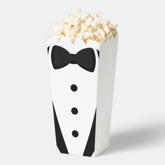 Zwart Wit Tuxedo Dress Wedding Engagement Party Bedankdoosjes (Popped)