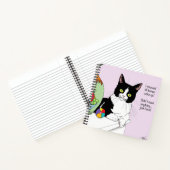 Zwart Wit Tuxedo Grappige Kat Notitieboek (Binnen)
