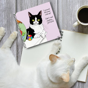 Zwart Wit Tuxedo Grappige Kat Notitieboek