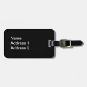 Zwart Wit Tuxedo Kat Daisy Bloemen Rood Bagagelabel (Voorkant horizontaal)