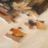 Zwart-wit Tuxedo Kat Dromen van Avontuur Legpuzzel (Zijkant)