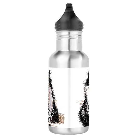 Zwart-wit Tuxedo Kat Katten Waterfles Waterfles (Rechts)