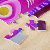 Zwart-wit Tuxedo Kat op een Kussen Legpuzzel (Zijkant)