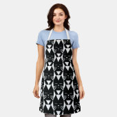 Zwart-wit Tuxedo Katten Funny Geometric Schort (Gedragen)