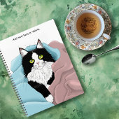 Zwart Wit Tuxedo Kattendekens Schattige Blauw Roze Planner