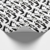 Zwart wit Tuxedo-kattenpapier Cadeaupapier (Hoek)