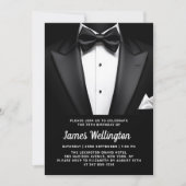 Zwart-wit Tuxedo Tux verjaardagsfeest Kaart (Voorkant)