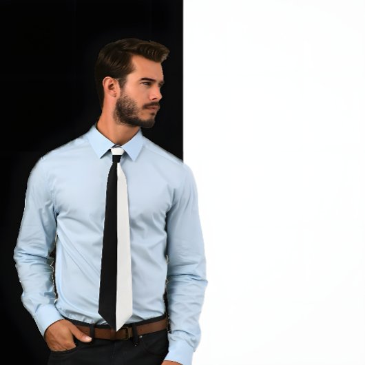 Zwart-wit Twee kleuren Stropdas