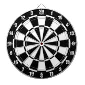 Zwart & wit tweekleurig dartbord (Voorkant)