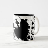 Zwart-wit Tweekleurige Koffiemok (Voorkant rechts)