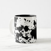 Zwart-wit Tweekleurige Koffiemok (Voorkant links)