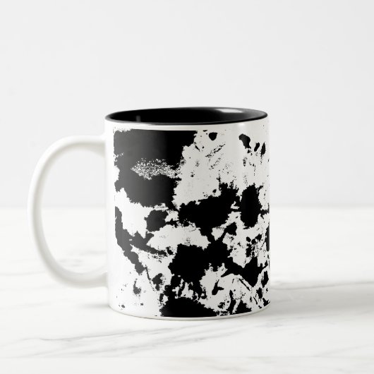 Zwart-wit Tweekleurige Koffiemok (Links)