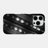 Zwart-wit twinkellichtjes iPhone hoesje (Achterkant horizontaal)