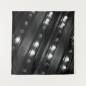 Zwart-wit Twinkle Light-tapijt Wandkleed (Voorkant)