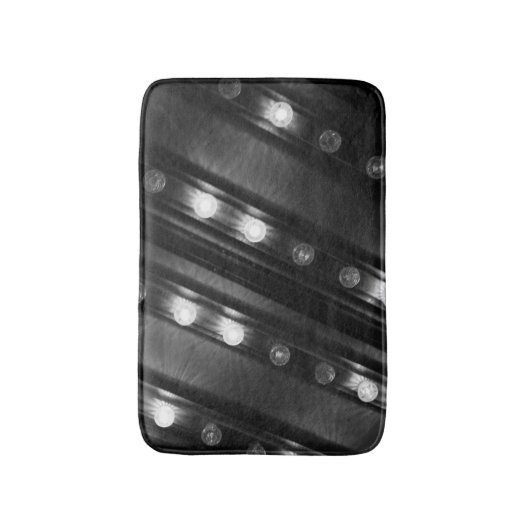 Zwart-wit Twinkle Lights Badmat (Voorkant Verticaal)