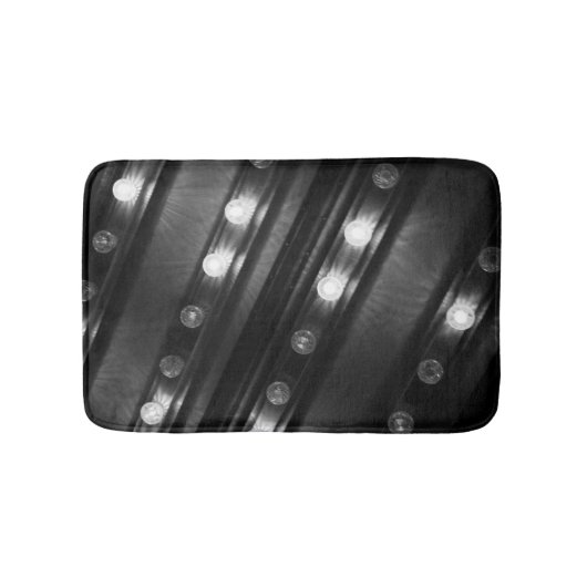 Zwart-wit Twinkle Lights Badmat (Voorkant)
