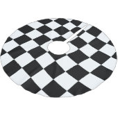 Zwart-wit Twisted Checkerboard Kerstboom Rok (Gekanteld)