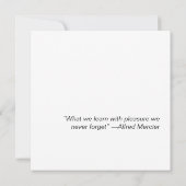 Zwart wit typografie afstuderen Platte Kaart (Achterkant)