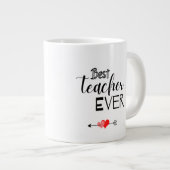 Zwart-wit Typografie Beste leraar ooit Mok (Voorkant rechts)