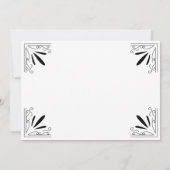  zwart-wit typografie bruiloft save the date (Achterkant)