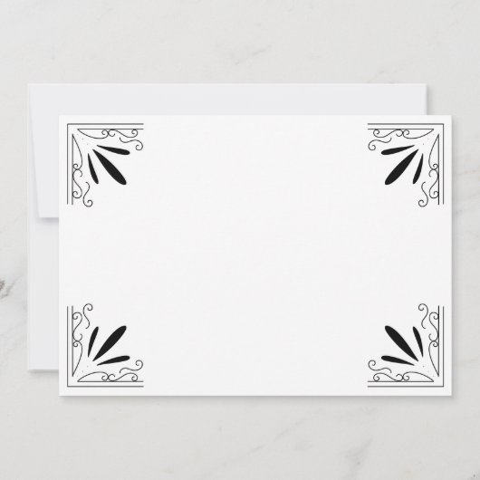  zwart-wit typografie bruiloft save the date (Achterkant)