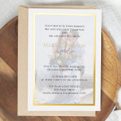 Zwart-wit Typografie Eenvoudige Foto Echt Folie Uitnodiging