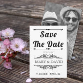  zwart, wit typografie foto save the date