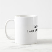 Zwart-wit typografie minimaal sarcastisch koffiemok (Links)