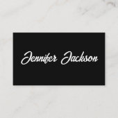 Zwart & Wit Typografie Minimale Professionele Chic Visitekaartje (Voorkant)